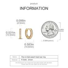 925纯银全镶钻心形耳环，魅力晚宴珠宝，女士礼物 - PTE076 - 查看 4