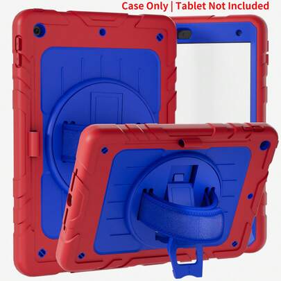 Military Industry Anti-Fall 1pc, Case For 11 Inch 2018/2022 Pro, 10.9 Inch 202/00 Air 54, 10.2 Inch 2021/2020/2019 9/8/7 With/Pen Holder, Shockproof Case - Red Blue/Black Blue