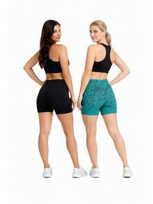 Kit 2 Shorts Degrade + Short Plain Women's - 綠色 - 查看 4