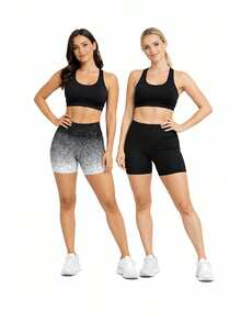 Kit 2 Shorts Degrade + Short Plain Women's - 白色 - 查看 3