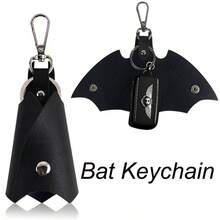 Genuine Leather Key Holder, Bat Keychain, Key Case, Faux Leather Key Pouch, Keychain, Wallet, Car Leather Key Organizer, Suitable For Various Keys, Protect Car And Motorcycle Keys - A - View 11