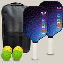 Juego de raquetas de pickleball RANDISH, núcleo de 16 mm de grosor, incluye 2 palas de pickleball, 4 pelotas y 1 bolsa de transporte - Multicolor - Ver 16