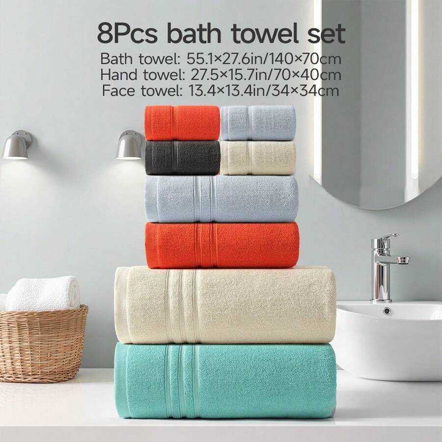 Zestaw 6 uniwersalnych pluszowych ręczników kąpielowych, 500 g/m2, supermiękkich i grubych, bardzo chłonnych, szybkoschnących, odpowiednich pod prysznic, do spa, do kąpieli dla całej rodziny, do mycia twarzy, do przyjmowania gości, do hoteli i pensjonatów - Wielokolorowe - Zobacz 1