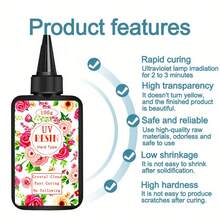 400g/300g/200g/100g UV Resin Kit, Transparent Self-Bubbling Epoxy Resin Set, High Hardness, Suitable For Jewelry Making, Silicone Molds, Coating, DIY Arts And Crafts - Multicolor - View 10