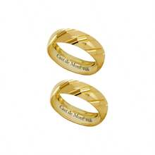 Anillos Matrimonio Oro Amarillo 10k 6mm Argollas Boda Clasica Par M2 - inicial - Ver 1