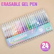 Nouveaux stylos-gel à bouton-poussoir colorés, ensemble de 12/24/36 couleurs de stylos-gel rétractables et effaçables, convient aux étudiants, au dessin, au marquage, séchage rapide, sans bavure, fournitures de papeterie et d'art - Multicolore - Voir 17