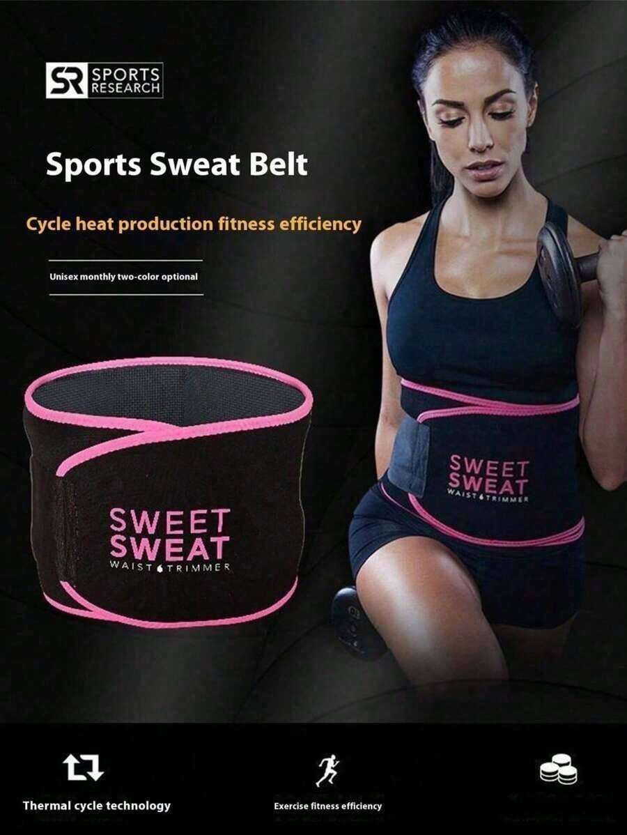 1pc Colorful Neoprene Waist Trimmer Belt, Breathable Fitness Waist Trainer, Hot Sweat Sports Waist Support Band - màu đen - Xem 1