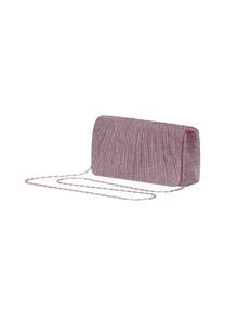 Clutch Bag, Party Bag, Striped, Wrinkled, Wavy, Glitter, Messenger Bag, Crossbody Bag, Chain Strap, Silver Clutch That Fits A Cell Phone. Can Be Used As A Clutch Or Crossbody Bag. Clutch With Removable Strap. - 紫色 - 查看 8
