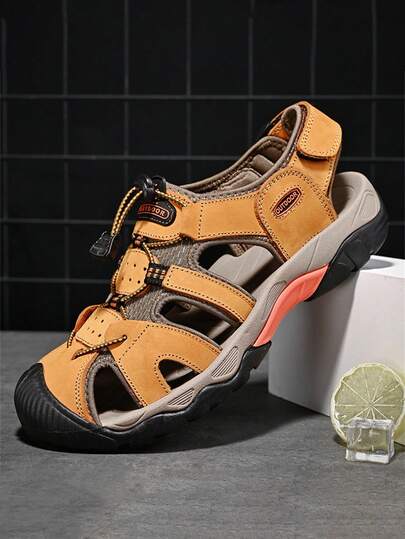 混合纹理图案抽绳可调节透气孔设计，舒适透气鞋垫，适合户外休闲凉鞋，是日常休闲出行、新年、圣诞节的理想之选，男女皆宜。