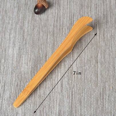 1pc Heat-Resistant Bamboo Trivet - Also Suitable For Steak, Fruit, Bread, Grill, BBQ, Salad, Dessert, Sugar, Ice Cream, Pasta And Spaghetti - Household Item