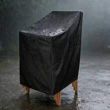 1 husă pentru scaun de exterior, rezistentă, stivuibilă - husă pentru scaun de terasă impermeabilă, rezistentă la praf și UV, husă pentru scaun de grădină rezistentă la intemperii, pentru toate anotimpurile, pentru daune provocate de ploaie/zăpadă/praf/soare, potrivită pentru scaune stivuibile, ideală pentru terasă/curte/balcon/piscină, accesoriu indispensabil de protecție a mobilierului de exterior - Multicolor - Vizualizare 5