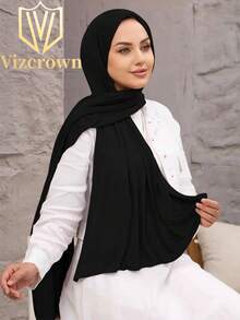Simple Collection Modest Hijabi Women's Jersey Hijab With Elastic Edging - Multicolor - View 10
