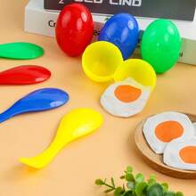 2/4件套复活节彩蛋勺子接力赛套装，包含蛋黄 - 户外草坪接力赛游戏，适合家庭聚会、生日派对、复活节彩蛋寻宝、单身派对等场合。 - 彩色 - 查看 7