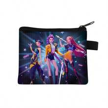 1pc HUNTRX/K-POP Chibi Print Coin Purse, Lightweight & Portable, PU Material, Zipper Closure, Coin/Card Storage, Student Daily/Fan Merchandise Accessory - Multicolor - View 41