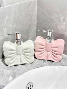 1 pieza Soporte para cepillos de dientes con lazo blanco y rosa de 3 agujeros, estante multifuncional para almacenar cepillos de dientes y pasta de dientes, accesorio de decoración del hogar elegante y duradero, organizador de baño de moda - Multicolor - Ver 7
