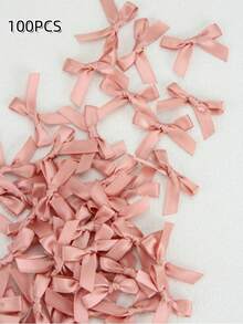 (200pcs/100pcs/50pcs/Pack) 4cm Assorted Color Ribbon Bows, For Gift Wrapping And Making Hair Clips/Headbands - Multicolor - View 48