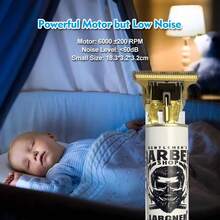 LARGNER Ensemble de tondeuse et rasoir 4 en 1 avec lame en céramique en T, tondeuse à cheveux rechargeable sans fil 1200 mAh, rasoir, tondeuse à poils de nez, comprend 8 guides-peignes pour hommes, cadeau idéal pour le père, le mari et le petit ami - Blanc - Voir 8