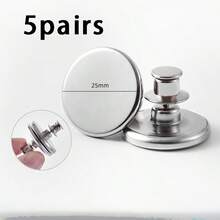 12/20 Pairs Classic Metal Curtain Magnet Ties With Back Studs, Magnetic Buckles For Home, Bedroom, Office Curtains - Easy Install, Tool-Free, Reusable - Multicolor - View 18