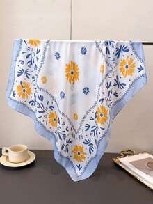 1件装几何印花方巾/披肩/领巾/头巾，女士适用 - 彩色 - 查看 4