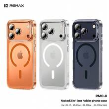 REMAX Naked RMC-8 Is An Ultra-Slim 2-In-1 Lens Holder Case Compatible With IPhone 16/17 Series, Offering Bare-Hand Feel Protection And Making A Stylish Ramadan Gift Choice. - Silver - View 3