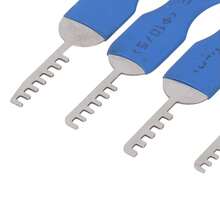 Juego de herramientas de acero inoxidable para bomberos, personal de EMS y oficiales, que incluye peine y pinzas - Plateado - Ver 3