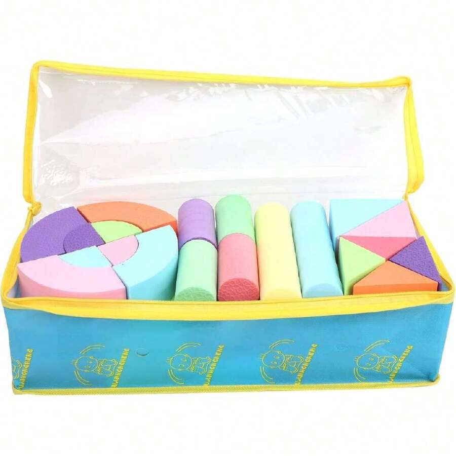 Bloques Apilables Suaves de Construcción de Espuma EVA, Bloques de Construcción Suaves Educativos, Juguetes de Apilables Multicolores para Niños y Niñas (S),40853643 - Multicolor - Ver 1