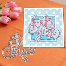 Creative Love Dies, DIY Scrapbooking Album And Embossing Stencil, Greeting Card Making Tool, Card Paper Cutting Crafts ,Gift Card Making Template Die Cuts. - Silver - View 8