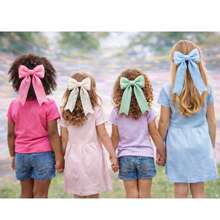 Laço Pontas Organza com Brilho - Rosa Bebê - Visão 4