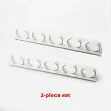 2pcs Grey Plastic Kitchen Jar Rack Wall-Mounted Adhesive Seasoning Bottles Holder Spice Bottle Holder Tool Kitchen Storage Rack - Multicolor - View 10