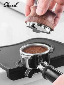 shoxil 1个咖啡粉布撒布器，咖啡布撒布器，意式浓缩咖啡粉撒布工具，木柄咖啡压粉器，51/53/58毫米布撒布器，意式浓缩咖啡配件 - 布粉器 - 查看 6