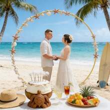 1 juego de arco circular con borde redondo de metal de 78.74 pies. Ideal para cumpleaños, bodas, baby shower, graduaciones, aniversarios, bautizos, estructuras florales, artículos para exteriores y jardín, fiestas temáticas, fondos, decoración para fiestas en el jardín y decoración del hogar. - Multicolor - Ver 4