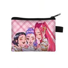 1pc HUNTRX/K-POP Chibi Print Coin Purse, Lightweight & Portable, PU Material, Zipper Closure, Coin/Card Storage, Student Daily/Fan Merchandise Accessory - Multicolor - View 5