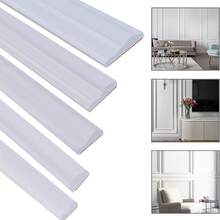 1 thanh nẹp tường tự dính dài 2m/78.74inch, loại dán dễ dàng, dùng để trang trí nhà cửa, chiều rộng 2.3cm/2.7cm/3.2cm/4cm, chất liệu PVC, thích hợp cho cửa, gạch, tủ, gương và trang trí nhà cửa DIY. - nhiều màu - Xem 6