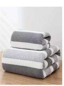 2条装速干超柔软超细纤维毛巾套装，吸水性强，适用于健身房、海滩、旅行、家庭浴室等场所，聚酯纤维材质，是商业清洁的理想之选，也是一份很棒的礼物。 - 彩色 - 查看 14