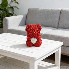 1 Gấu bông giả hình hoa hồng bằng xốp, cầm trái tim trắng, đồ chơi nhồi bông bằng nhựa, thích hợp làm quà tặng cho Ngày Valentine, Ngày của Mẹ, Kỷ niệm, Đám cưới, Sinh nhật, Giáng sinh, Lễ tốt nghiệp, Năm mới, cho người yêu, bạn gái, văn phòng, phòng khách, phòng ngủ, nhà bếp, khách sạn, tiệc tùng, trang trí. - Đỏ - Xem 11