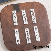 beadia 5/6个优雅复古几何长方形白色镂空吊坠，适用于DIY项链手链首饰制作 - 白色 - 查看 13