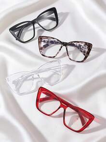 4 款时尚猫眼眼镜，大镜框，百搭、贴合、时尚、精致。 - 彩色 - 查看 7
