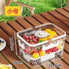 Portable Airtight Food Storage Container, Leak-Proof Lunch Box For Camping, Picnic, Fruit, Meal Prep, Transparent Plastic Food Organizer - Multicolor - View 11