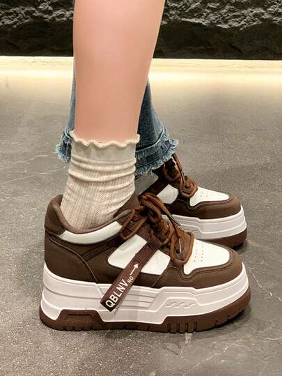 2026 Spring/Autumn New Fashion Sneakers With Hidden Wedge Heel, Versatile Sports Shoes For Students, Outdoor, Running, Casual Shoes