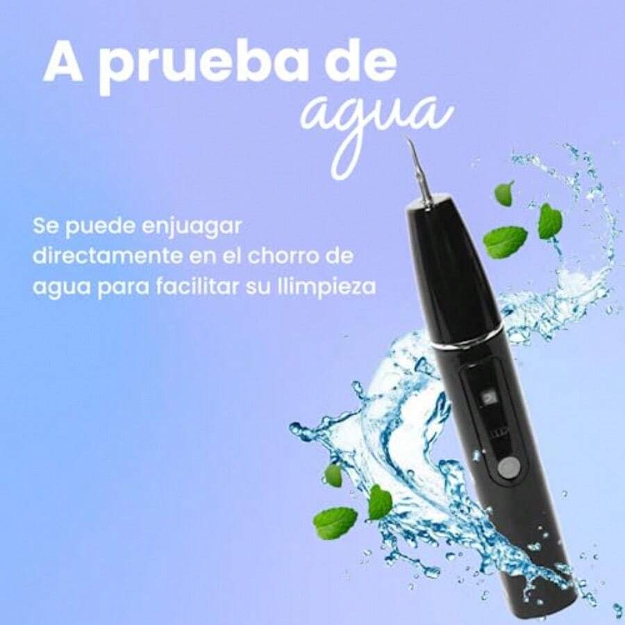 removedor de placa dental eléctrico sónico con luz LED, 4 cabezales intercambiables y espejo bucal, 3 modos de limpieza, recargable por USB - como en la foto - Ver 1