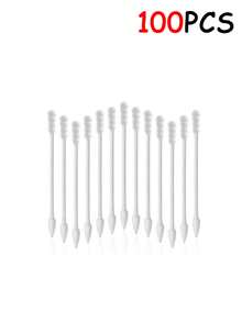 200/100/2支装一次性卸妆棉签 - 双头细尖棉签，适用于卸妆；小头棉签，适用于眼部；圆头棉签 - 白色 - 查看 8