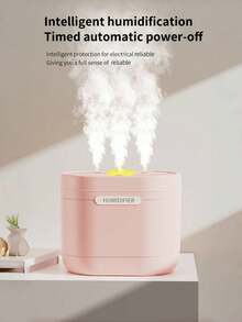 1pc 1200ml Large Capacity Humidifier, Powerful Mist Aroma Diffuser With LED Mood Light, Air Humidifying, Odor Removal, Nano Mist, Triple Nozzle Design, USB Powered, Suitable For Room, Office, Travel And Car - Multicolor - View 7