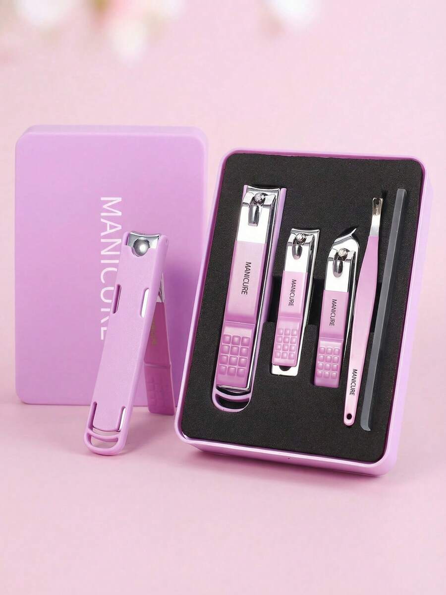 Manicure Set, Includes Nail Clippers, Nail File, Pedicure Tools, Unisex, With Travel Storage Case - Multicolor - View 1