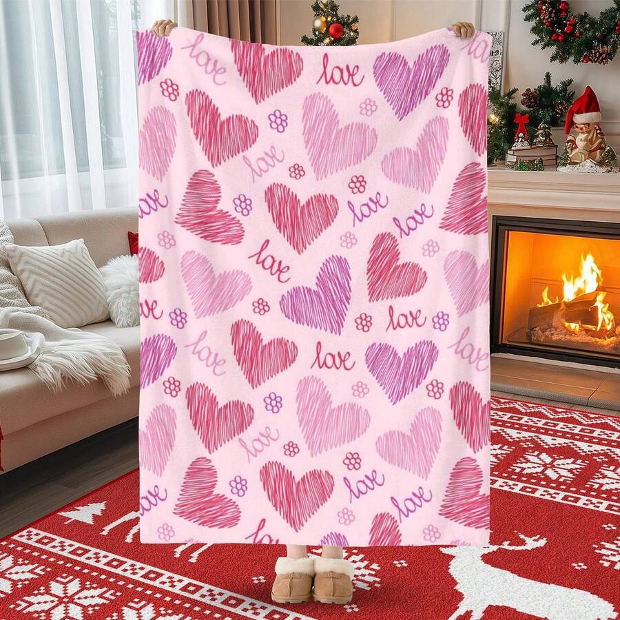 Cartoon Blanket Soft Comfortable Multi Functional Home Essential Cozy Throw For Sofa Bed Living Room Must Have Decor Best Gift - 彩色 - 查看 1