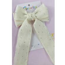 Organza Ribbon With Glitter Tips - Champán - Ver 3