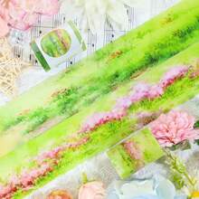 2m/Roll Grassland Transparent PET Tape Sky Masking Tape 3D Crystal Ink Decorative Stickers For Diary Scrapbooking Journal Stationery 100cm Loop - PET Tape - View 9