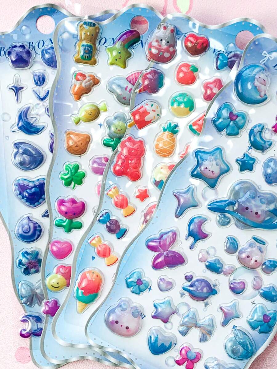 Cartoon Capybara 3D Jelly Stickers, Scrapbooking DIY Diary Notebook Stationery Phone Case Decor Cute Stickers - Multicolor - View 1