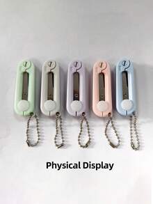 1把莫兰迪式便携迷你剪刀 - 小巧、可折叠、带钥匙扣、多功能小剪刀，适合手工制作和日常使用，工艺剪刀 - 彩色 - 查看 9