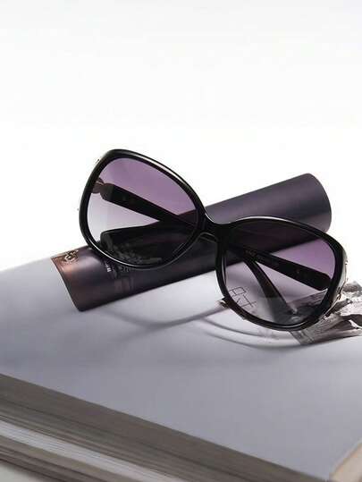 1副/2副复古极简狐狸头街头风男士大框时尚眼镜，适合街头摄影、户外活动