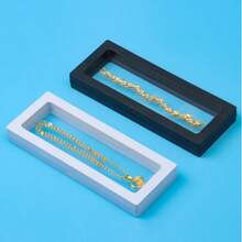 1个现代简约镂空创意干花相框（塑料），3D干花展示架，DIY悬浮相框（非玻璃），生日/毕业礼物，干花，项链首饰样品展示架 - 白色 - 查看 6